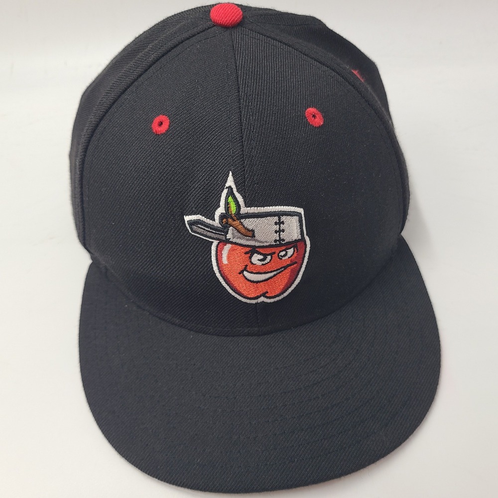 Fort Wayne TinCaps Hat Fitted 8 New Era 59Fifty Black Red MiLB Baseball Logo Men
